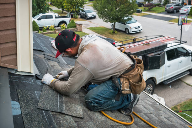 Professional Roofing technician working in Gilby, ND